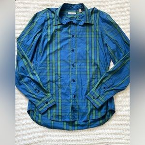 Burberry Brit Plaid Print Long Sleeve Shirt